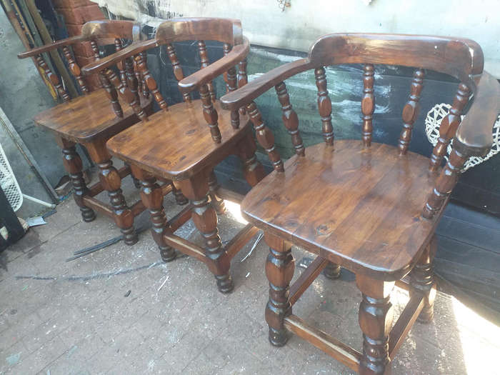 Wooden chairs set