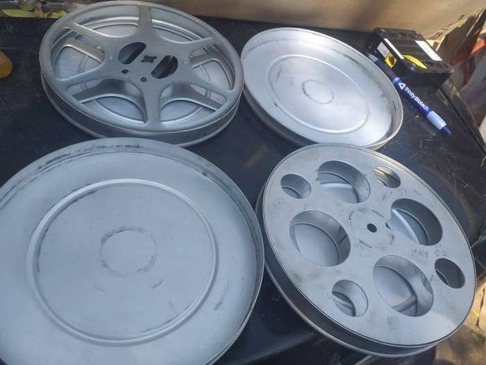 Vintage aluminum emtpy reels