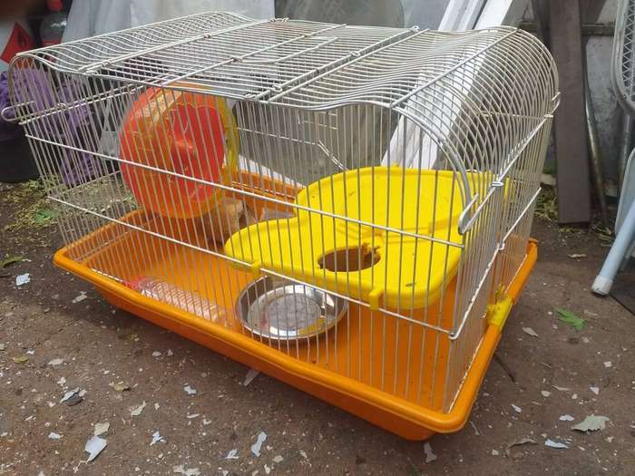hamster cage with accessories