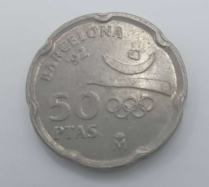 1992 ESPANA BARCELONA 50 PTAS COIN