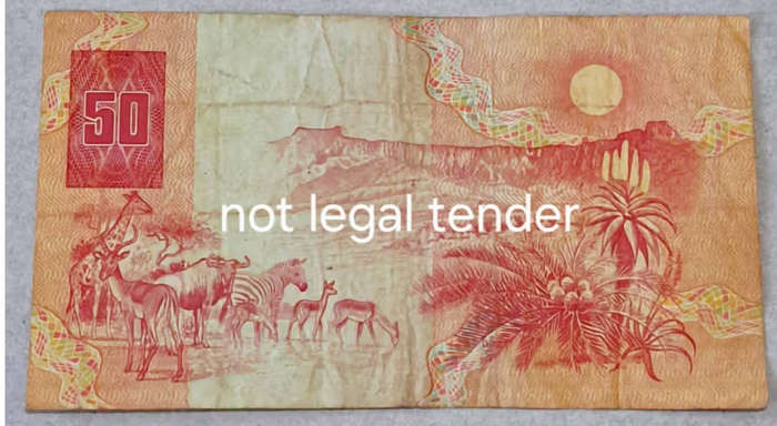 One South Africa Fifty Rand Bank Note "CL Stals" AH 1632174 E