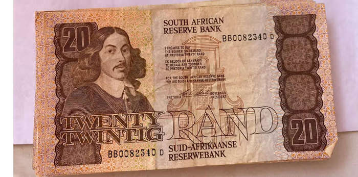 Three South Africa R20 Notes  CL STALS - One bid takes all