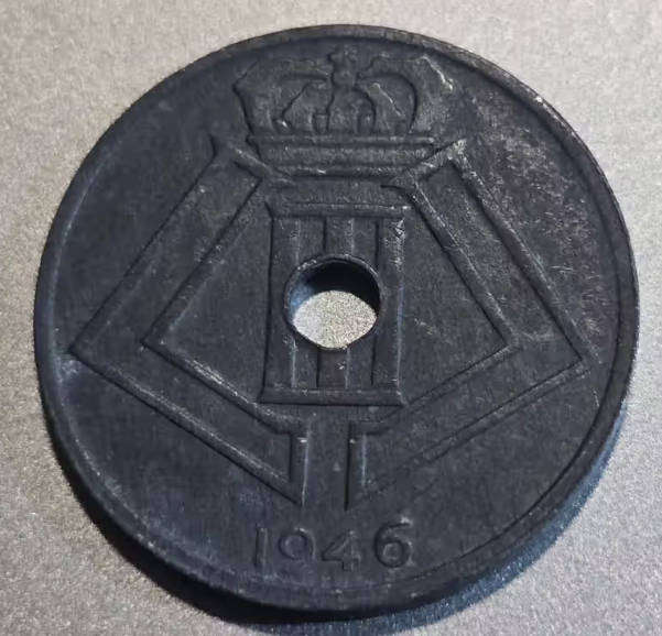 1946 Belgium 25 Cent Coin