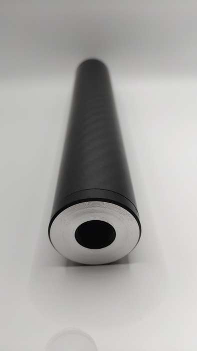 Pellet Gun Silencer 30mm  1/2'' UNF CARBON WRAPPED