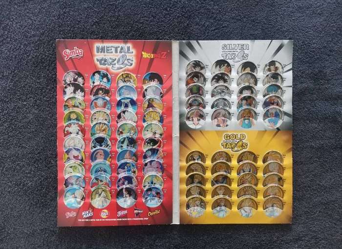 Dragon Ball Z Simba 2003 Complete Metal Tazo Master Set + Album (Full Variants)