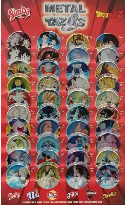 Dragon Ball Z Simba 2003 Complete Metal Tazo Master Set + Album (Full Variants)