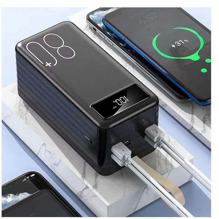 P8 SOVO 80,000mAh Power Bank with 3 Built-In Cables & LED Flashlight  Ultra-High Capacity, Multi-De