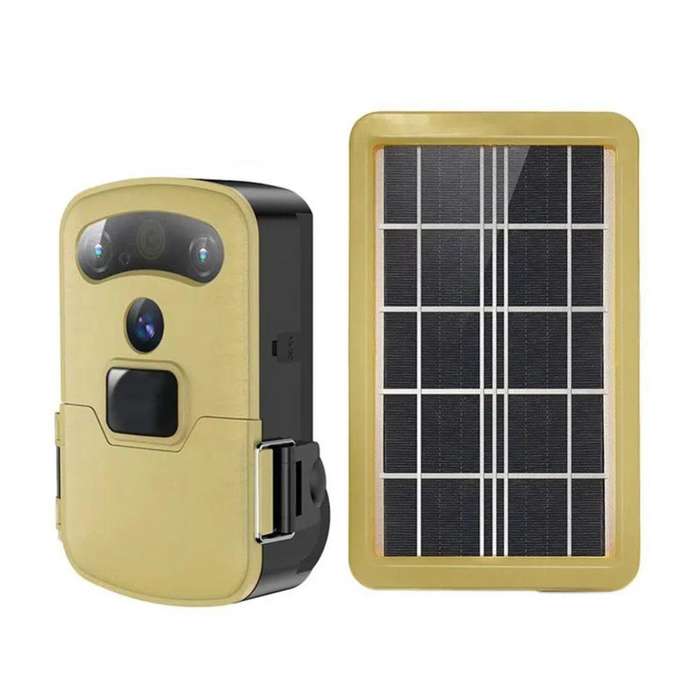 Waterproof Solar-Powered WiFi 720P Trail & Hunting Camera with Night Vision  Motion Detection, Weat