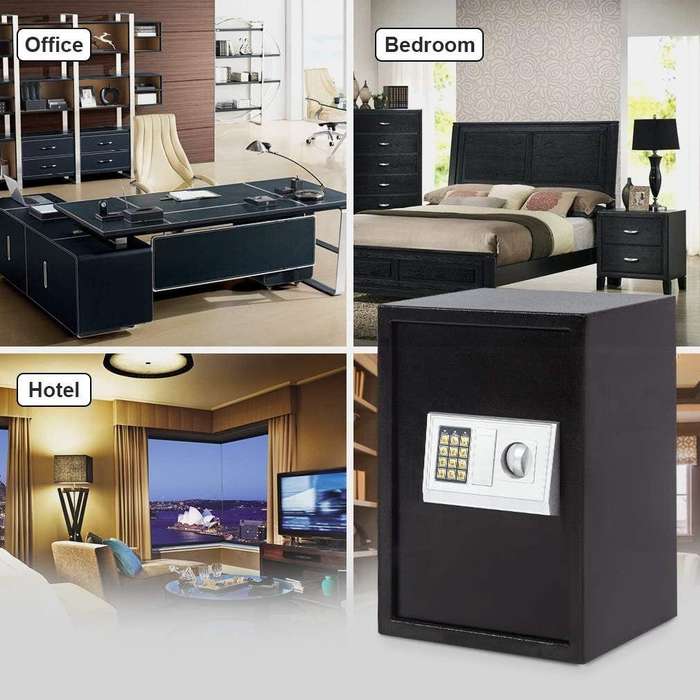 Electronic Safe Box with Combination Lock & Removable Shelf  40.3x50.1x33cm Heavy-Duty Security Saf