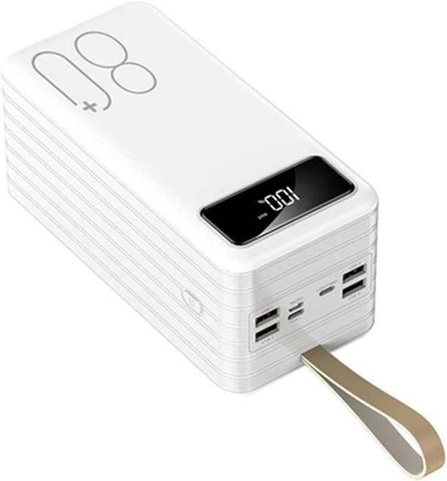 80,000mAh High-Capacity Power Bank with LED Light  Ultra-Long-Lasting Portable Charger