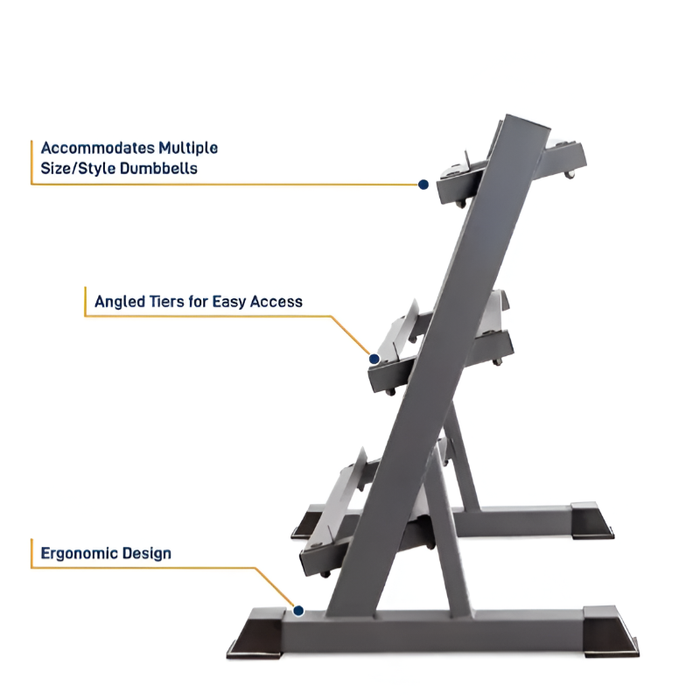 3-Tier Dumbbell Rack  Heavy-Duty Gym Equipment Storage Stand for Home & Commercial Use