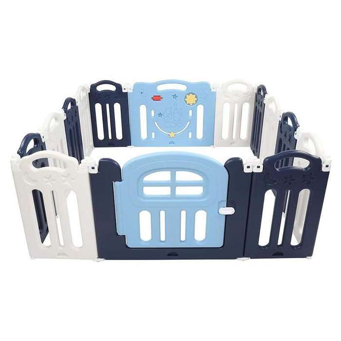 Foldable Baby Safety Play Yard with Mat  Indoor & Outdoor Toddler Activity Fence