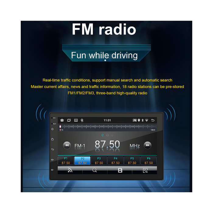 10 Wireless Car Multimedia Touchscreen Player with Bluetooth, MirrorLink & Built-in Cooling Fan