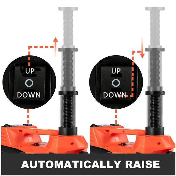 5 Ton 12V Electric Hydraulic Floor Jack Set with Impact Wrench  JG20375053 Car Lifting Kit with LED
