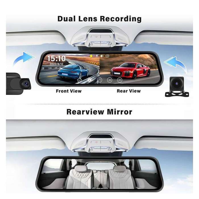 9-Inch Starlight Night Vision Dash Camera  Full HD 1080p Car DVR with Wide-Angle Lens & Loop Record