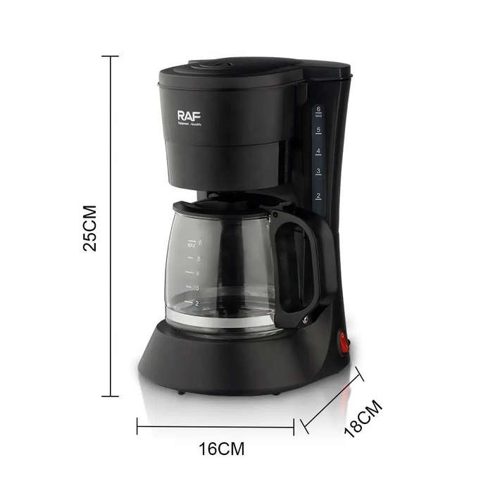 RAF 4-Cup Drip Coffee Maker Machine  Compact & Easy Brew, 650W