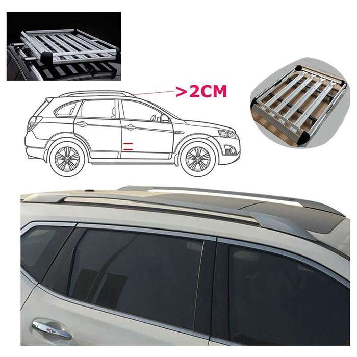 140x100cm Universal Aluminum Roof Rack for SUV  Heavy-Duty Luggage Carrier | Adjustable Cross Bars