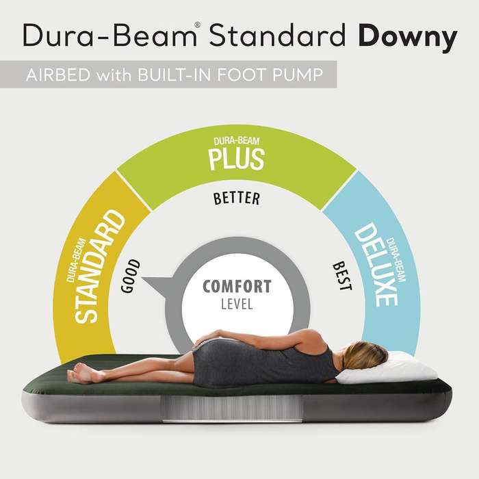 Intex Double Dura-Beam Downy Airbed - Superior Comfort & Portability for Any Occasion