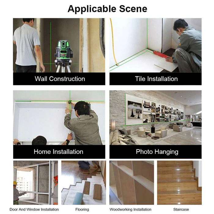360° Self-Leveling Laser Level Line 5 Tool  High-Precision Outdoor Measurement Device with Tripod M