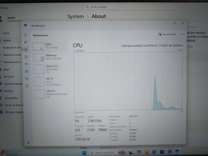 2021 HP EliteBook 850 G8 Core i5-1145G7 @2.60GHz 8GB RAM 256GB NVMe SSD