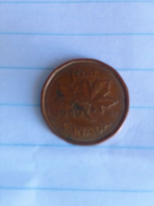 1989Canadian one cent