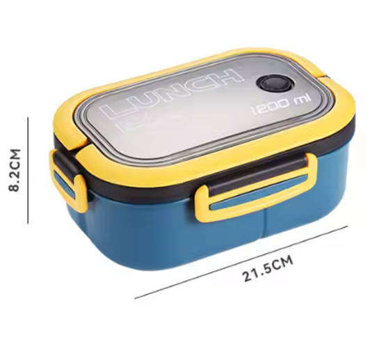 1200ml leak proof double layer lunch box  with handle\microwav