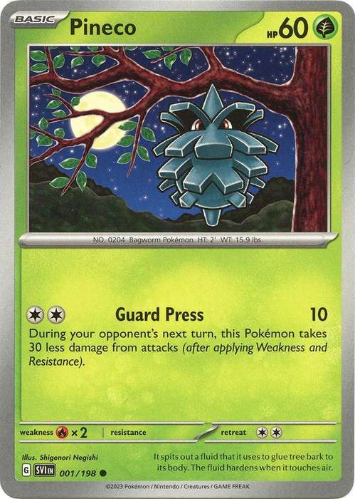 001/198 Pineco (None Holo)