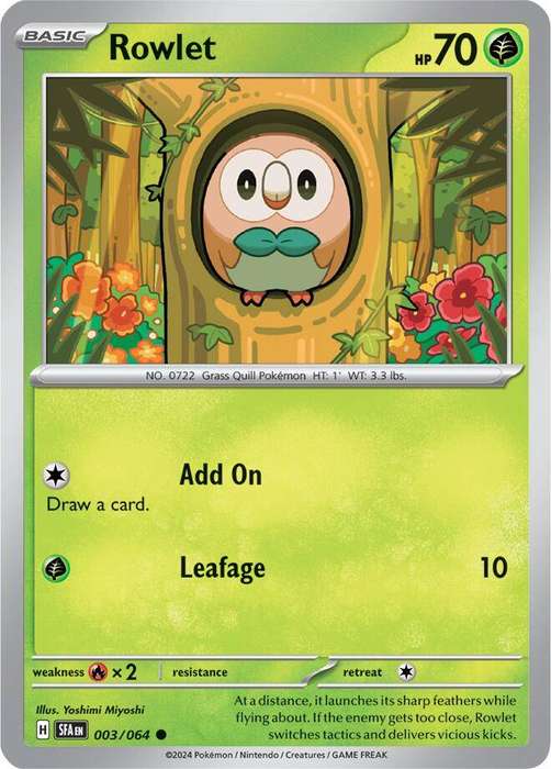 003/064 - Rowlet (None Holo)