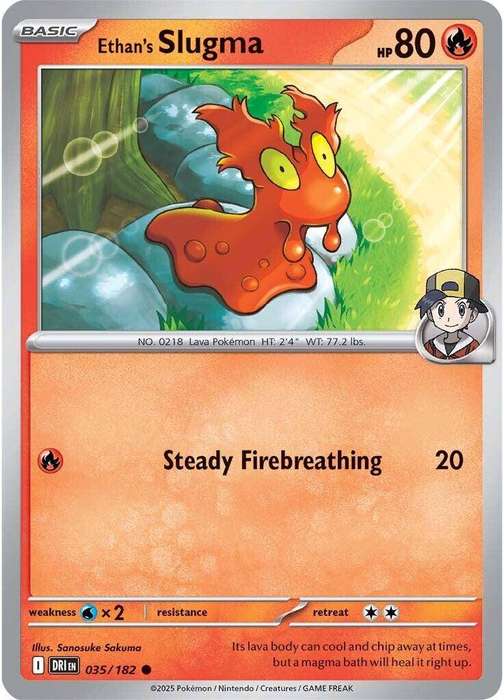 035/182 - Ethan's Slugma (None Holo)