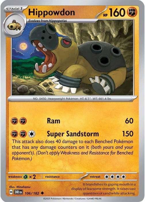 106/182 - Hippowdon (None Holo)