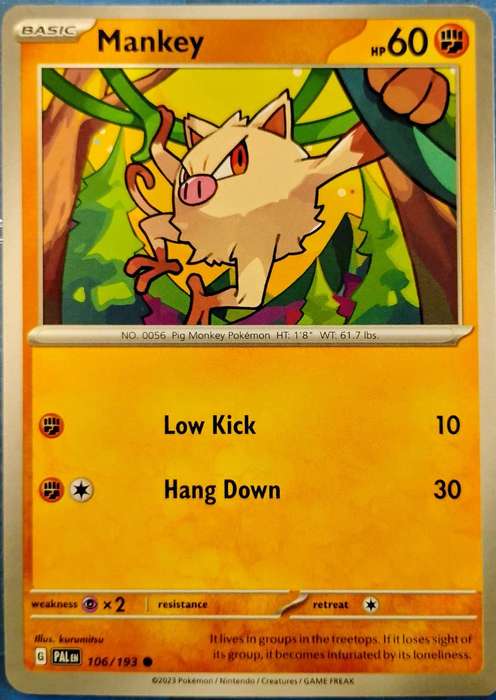 106/193 - Mankey (None Holo)