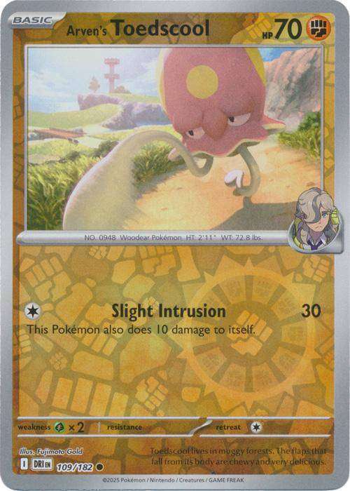 109/182 - Arven's Toedscool (Reverse Holo)