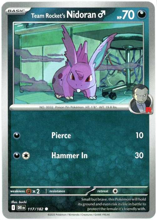 117/182 - Team Rocket's Nidoran (None Holo)