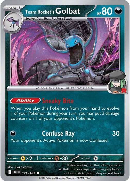 121/182 - Team Rocket's Golbat (None Holo)