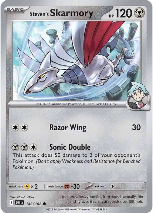 142/182 - Steven's Skarmory (None Holo)