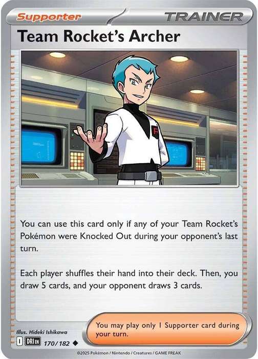 170/182 Team Rocket's Archer (None Holo)