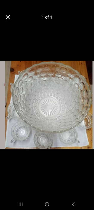 Fruit bowl with 10 glasses from Spain