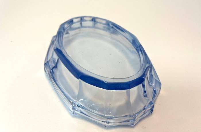 Vintage Fostoria Fairfax Blue Soap Dish