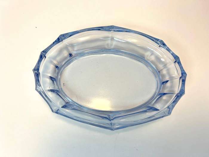 Vintage Fostoria Fairfax Blue Soap Dish