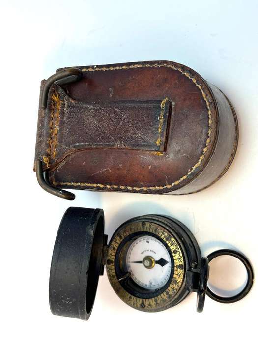 Vintage WWII Model 1938 Lensatic Compass with Leather Case (Rare find)