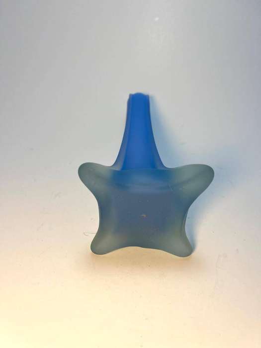 Vintage 1960s Slim Glass Vases  Retro Periwinkle in Satin Blue Designs
