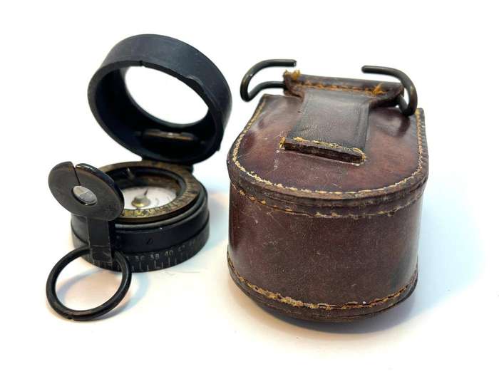 Vintage WWII Model 1938 Lensatic Compass with Leather Case (Rare find)