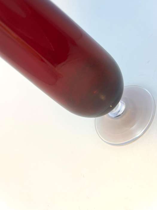 Vintage Burgundy Glass Bud Vase  Burgundy
