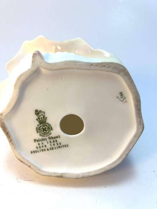 Vintage Royal Doulton Bone China Figurine  HN1988 Paisley Shawl