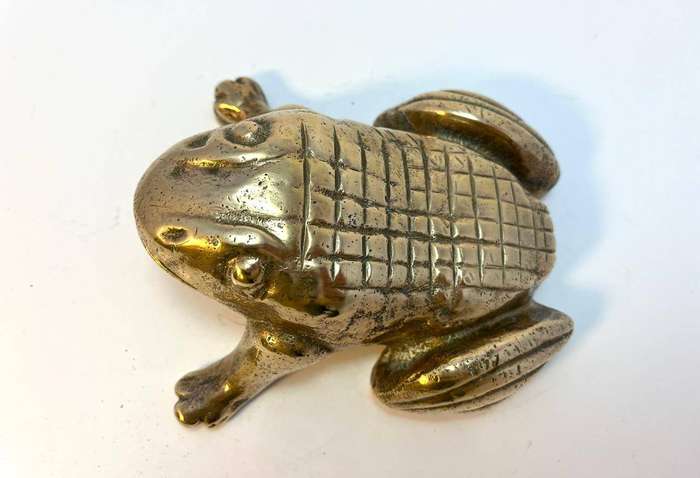 Vintage Heavy Frog / Toad Figurine  Garden, Planter, or Decor