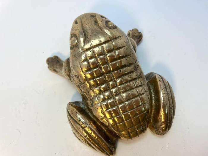 Vintage Heavy Frog / Toad Figurine  Garden, Planter, or Decor