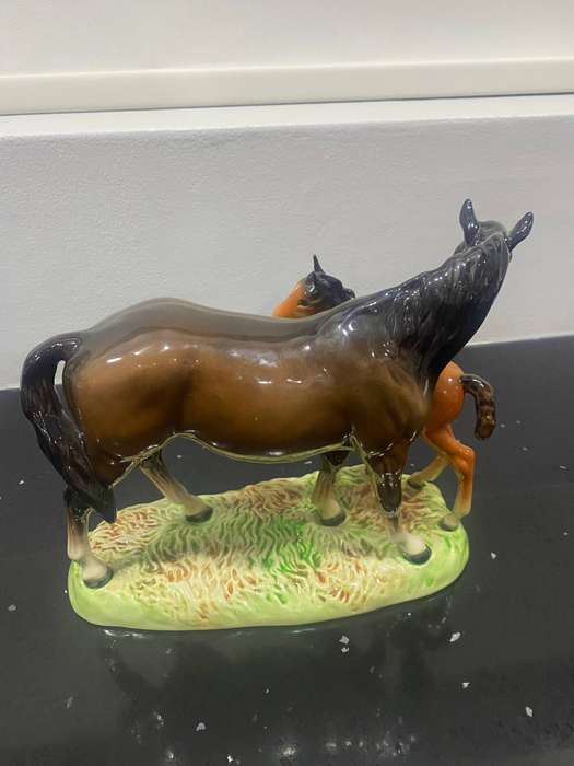 Beswick Mare and Foal on Naturalistic Base
