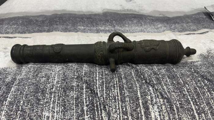 Vintage Spanish Brass Cannon
