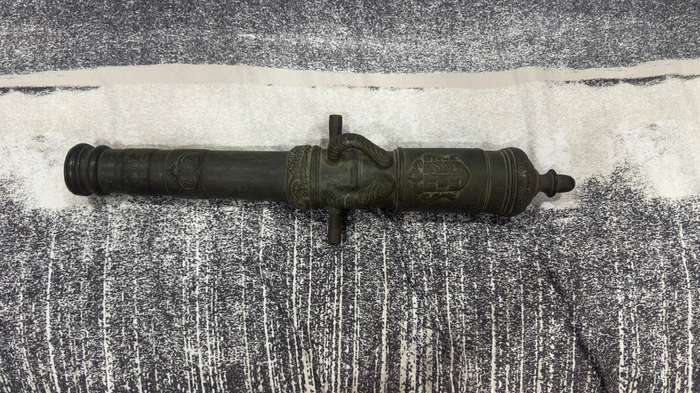 Vintage Spanish Brass Cannon