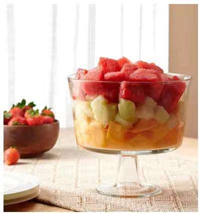 JUNIOR TRANDING /NEW GLASS TRIFLE BOWL